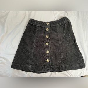 Black corduroy skirt